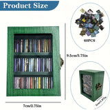 Conjunto de estantería en miniatura encantadora de 1 pieza con 60 libros de madera falsa - perfecto para la decoración del dormitorio y regalos navideños, incluyendo elegantes estantes de exhibición, tranquilidad y sofisticación