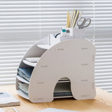 1 Paquete de Archivo de Madera, Archivo para el Hogar y la Oficina, Estante de Archivo de Escritorio para Cartas/Leyes/A4, Blanco