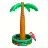 1 palmera inflable con temática hawaiana para enfriar bebidas, decoración tropical para fiestas con loro, accesorio festivo para el hogar, sin necesidad de energía