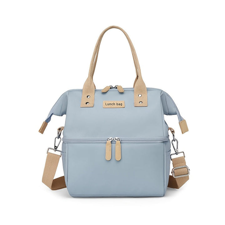 Estuche de Almuerzo Aislado con Gran Capacidad y Estilo, Bolsa de Almacenamiento Casual para Moda, Mantiene Caliente o Frío, Ideal para el Trabajo y Camping, Sin Contacto con los Alimentos