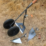 Herramienta de Jardinería 3 en 1 para Todas las Estaciones (Arar, Deshierbar y Aflojar) - Diseño Ergonómico con Ruedas Anticorrosivas para Pequeñas Granjas/Céspedes/Jardines - Regalo Perfecto para el Día del Padre/Aniversario, Accesorios de Jardinería, E