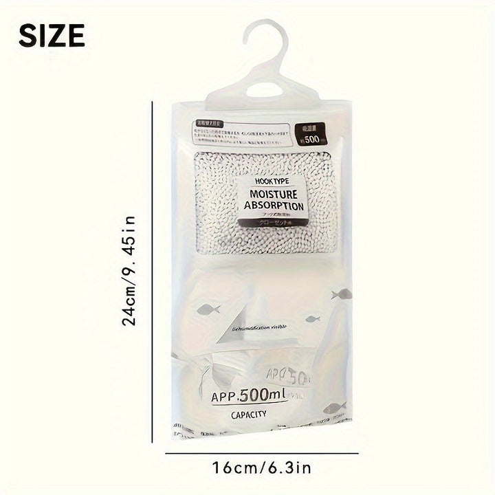 Bolsas deshumidificadoras grandes de 5 paquetes, absorción de humedad, transpirables, antimoho, para uso en el hogar y el armario, no requieren energía, eliminación del exceso de humedad, accesorio purificador de aire