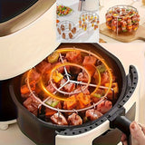 1 Juego de Parrilla para Freidora de Aire de Acero Inoxidable, BBQ DIY, con 24 Piezas, para Carne y Verduras, Compatible con Freidoras de 3.5qt-5.5qt, Horno y Olla a Presión, Sin Necesidad de Darle la Vuelta, Accesorio para Fritura Profunda