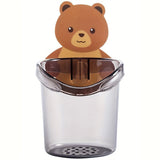 Soporte de Pared para Cepillos de Dientes con Estante de Drenaje - Plástico PPSU Transparente Dorado Rosa, Organizador Multifuncional de Baño para Pasta Dental y Cepillos, Accesorio Decorativo Adorable para el Hogar, Soporte para Cepillos y Pasta Dental