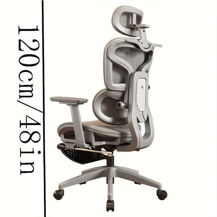 Butaca Ergonómica con Soporte Lumbar - Reposabrazos Ajustables, Altura del Asiento Regulable - Base de Metal Resistente - Para Hogar, Gaming, Oficina - Sin Necesidad de Energía - Fácil Montaje, Sillón Cómodo para Escritorio, Tapizado en Poliéster