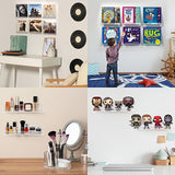 1pc Soporte Contemporáneo para Discos de Vinilo Acrílico, Estante de Exhibición Transparente Montado en la Pared con Agujeros para Montaje Fácil, No Necesita Electricidad, Estantería para Libros de Jóvenes, Flotante