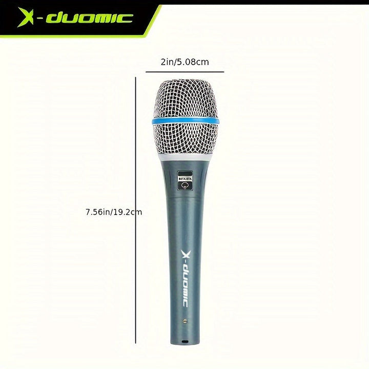 [3 micrófonos X-Duomic BT87A] 3 micrófonos dinámicos profesionales X-Duomic BT87A, ideal para presentaciones en vivo, karaoke y transmisiones