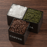 Contenedores de Almacenamiento y Blanco, Recipientes Metálicos para Café, Azúcar y Té, Organización Diaria, Almacenamiento de Cocina