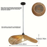 Linterna de Diseño Moderno Tejido a Mano con Hojas - Brillo Dorado Cálido, Material de Fibra Natural, No Necesita Electricidad para Decoración del Hogar, Regalo de San Valentín, Espacios Inspirados en Zen, Lámparas de Pared para Salón y Restaurantes, Ilu