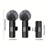 Micrófono de solapa inalámbrico profesional, micrófono inalámbrico para smartphones, laptops, grabación de videos, transmisión en vivo, entrevistas y video blogs