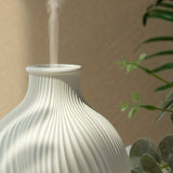 Máquina de Aromaterapia Ultrasonica de Resina Blanca USB con Humidificación