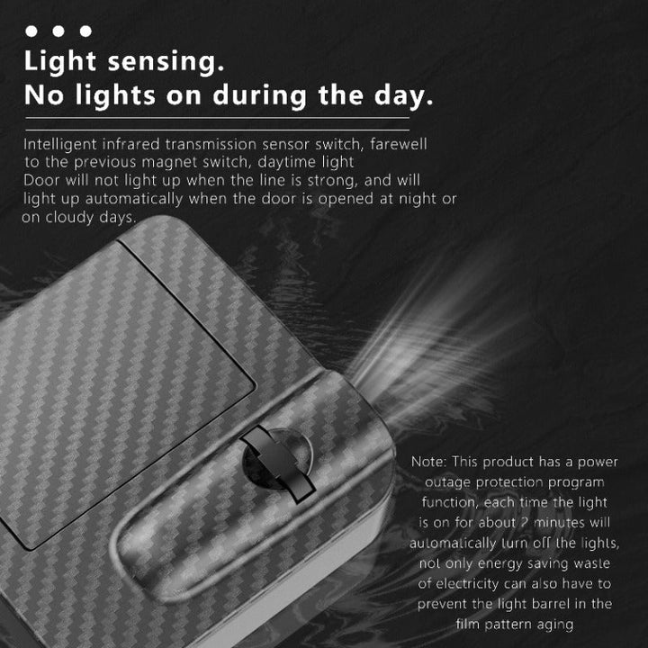 2 piezas de luz de puerta con alas de ángel, alimentada por baterías AAA, no incluidas, adecuada para varios modelos, ensamblaje de luz de piso de coche, sin batería.