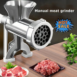 1pc Molinillo de Carne Manual de Alta Resistencia & Fabricante de Salchichas - Acero Inoxidable, 10 RPM, No Requiere Electricidad, con Accesorios Opcionales, Perfecto para Carne Picada & Salchichas, Molinillos de Carne para Uso Doméstico