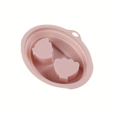 1 tazón de arte de uñas para eliminar el polvo de esmalte de uñas - Bandeja de manicura de doble compartimento rosa y azul con asas ergonómicas, diseño de spa de grado sin fragancia para uso en salones y hogares, eliminador de esmalte de uñas, herramient