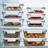 10 piezas de recipientes herméticos para alimentos, 5 de 850 ml + 5 de 1400 ml, caja de almacenamiento y conservación, ideal para cocina, picnic al aire libre, frutas, verduras, carne, cereales, ensaladas y más, lonchera