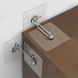 Dispositivo antivuelco para estanterías, armarios de zapatos y vestidores sin taladrar.