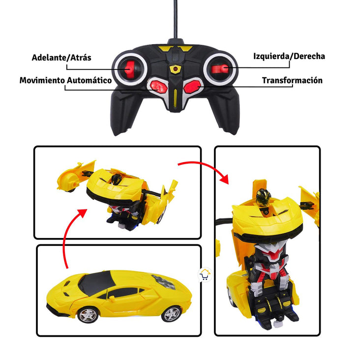 Carro Transformer Control Remoto Juguete Camaro Luces Movimientos MG20165