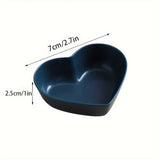 6 platos de plástico en forma de corazón, platos para encurtidos, platos para salsa de carne, recipientes para condimentos, tazones para salsa de queso, platos creativos para salsa de tomate, platos irrompibles para salsas, ideales para acompañamientos,