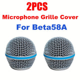2 piezas de rejilla de micrófono, cubierta de malla para Shure Beta58a, cubierta de rejilla de micrófono, reemplazo de cabeza - Accesorios de micrófono