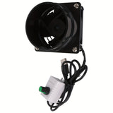 Ventilador de cocina mini de 5V con alimentación USB - Diseño compacto negro con control de velocidad ajustable, construcción metálica duradera para la ventilación de la cocina y el baño, diseño moderno elegante, soporte de montaje resistente