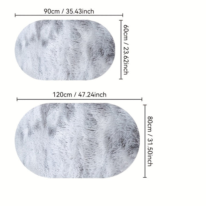 1 alfombra ovalada estilo bohemio con diseño tie-dye y cuadrícula, suave y esponjosa, 100% poliéster, base antideslizante, solo lavado a mano, moderna alfombra de área bohemia para dormitorio, sala de estar, oficina, decoración de hotel, accesorio de luj