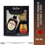 WHISKY OLDPARR 750ML 12 AÑOS + 2 VASOS