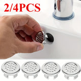 2/4pcs Anillo de Desbordamiento de Baño de Plástico, Anillo Redondo para Lavabo de 22-24mm, Anillo de Desbordamiento Electrochapado, Accesorios de Tapa de Orificio Cromado
