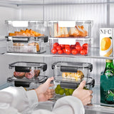 6 piezas de recipientes herméticos para alimentos de 16 oz, rectangulares, con tapa abatible, reutilizables, lavables a mano, multiusos, sin electricidad, incluye lonchera portátil para frutas, pasteles, pan, carne, almacenamiento de cocina, material PET