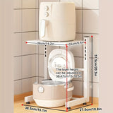 1 estante organizador para freidora de aire, soporte metálico multifuncional para cocina, compatible con arroceras y electrodomésticos pequeños, diseño de niveles para ahorrar espacio, sin tubos metálicos incluidos, solución de almacenamiento para cocina