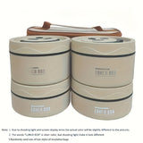 Conjunto de almuerzo de acero inoxidable 5 en 1 de LDQ con cajas de bento seguras para microondas y bolsa de transporte - Diseño lindo de panda, aislado y hermético, perfecto para la escuela, el trabajo y los viajes, caja de almuerzo, regreso a la escuela