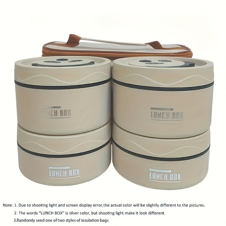 Conjunto de almuerzo de acero inoxidable 5 en 1 de LDQ con cajas de bento seguras para microondas y bolsa de transporte - Diseño lindo de panda, aislado y hermético, perfecto para la escuela, el trabajo y los viajes, caja de almuerzo, regreso a la escuela