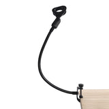 Extensión de soporte de micrófono de cuello de cisne de hierro, 37,08 cm, abrazadera de brazo flexible, negro