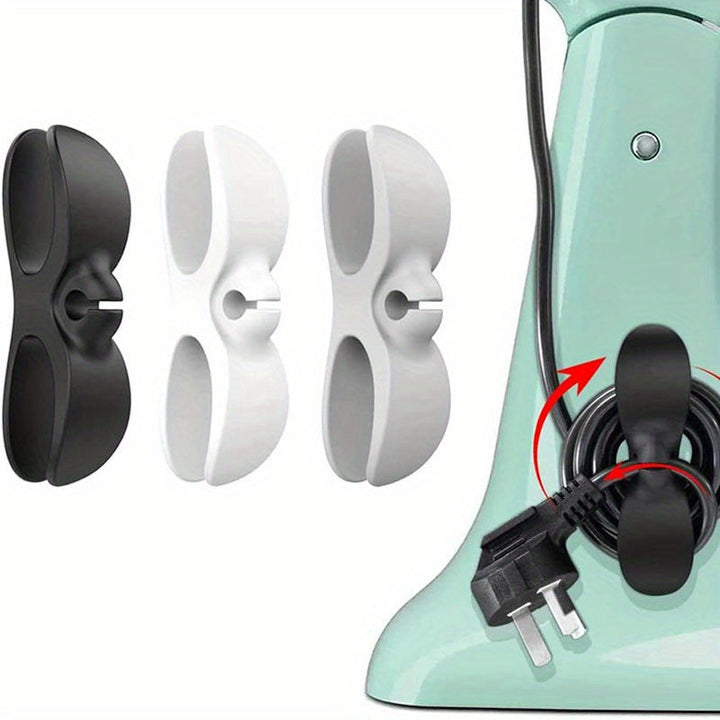 6 Clip Organizadores de Cables TPU para Electrodomésticos de Cocina, Soporte de Gestión de Cables, Envoltura de Cables, Adecuado para Freidora de Aire, Licuadora, Máquina de Café - Solución de Almacenamiento de Cables sin Batería