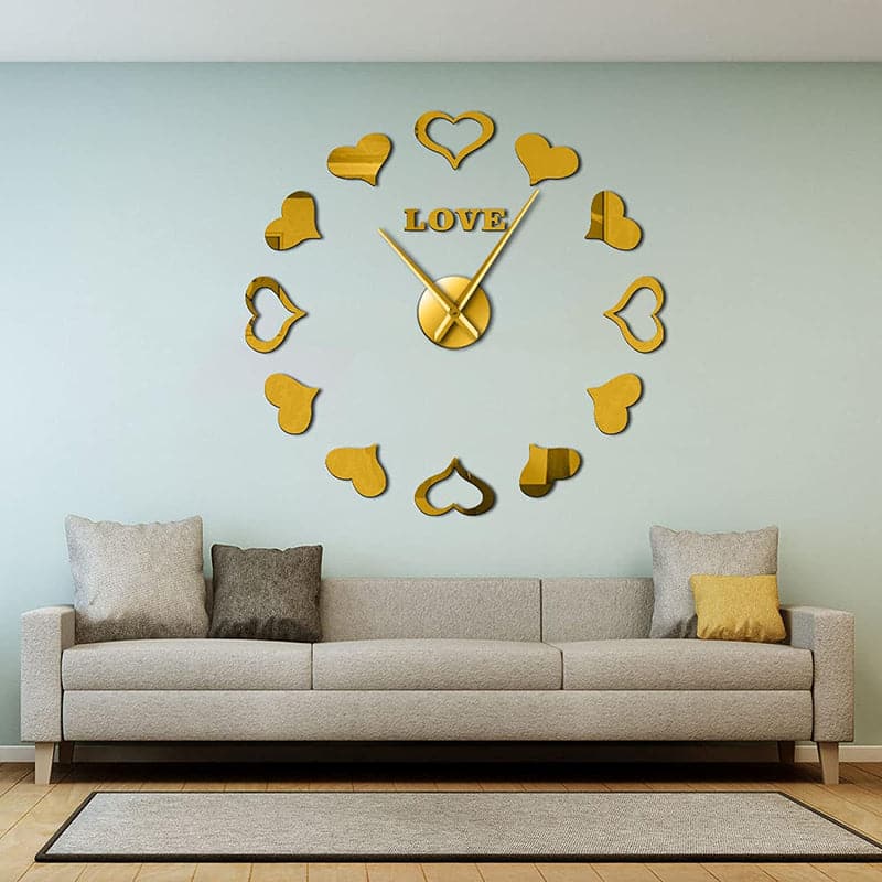 Reloj de Pared en Forma de Corazon