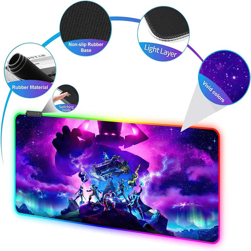 Mousepad RGB con Diseño del Juego Galactus de 1 metro