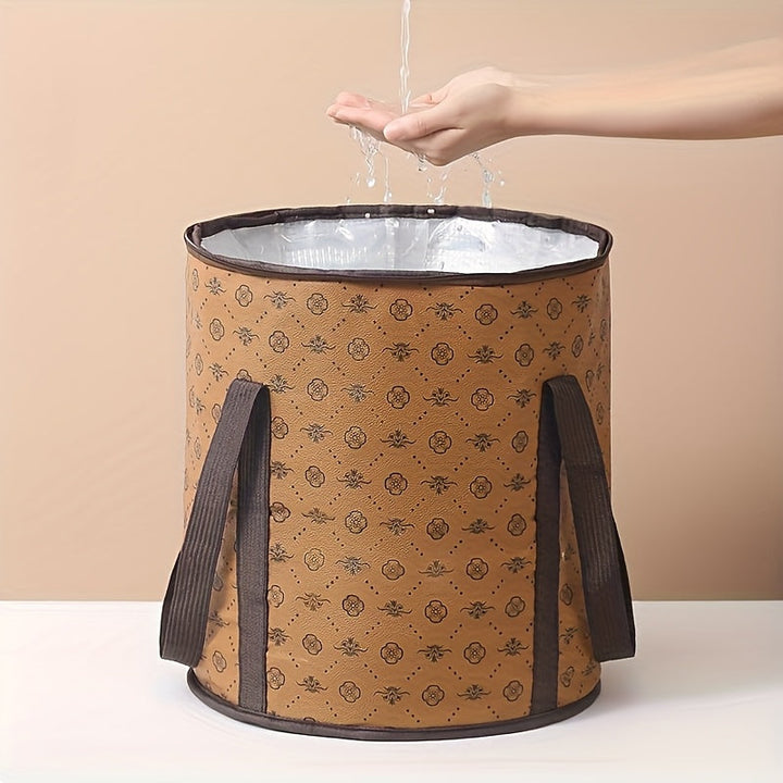 1 pieza, bañera de pies portátil plegable - Aislada con papel de aluminio grueso extra grande, hasta la rodilla, cubo de spa para pies, amigable para viajes, uso doméstico ligero, no necesita energía, experiencia de spa | Diseño plegable | Aislamiento gr