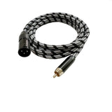 Cable de micrófono RCA a XLR de forma redonda, conector macho a hembra, compatible con Ethernet Cat 5e, con conector flexible para mezclador amplificador a micrófono de condensador.