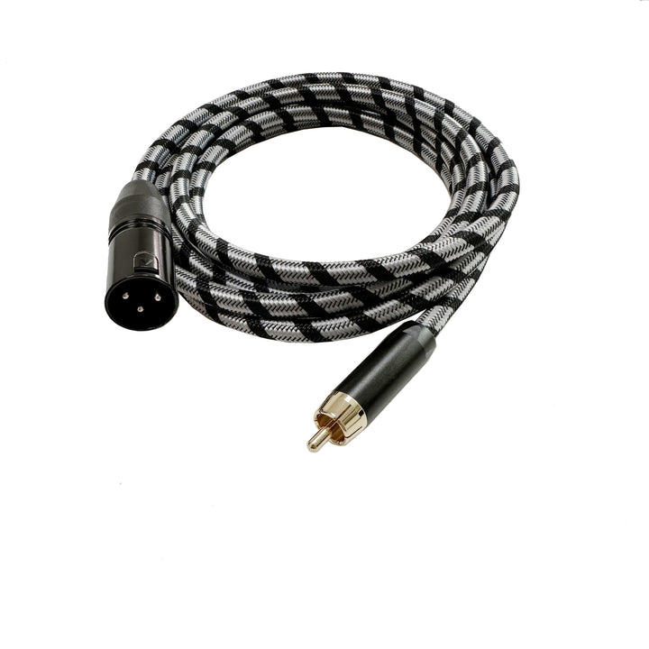 Cable de micrófono RCA a XLR de forma redonda, conector macho a hembra, compatible con Ethernet Cat 5e, con conector flexible para mezclador amplificador a micrófono de condensador.