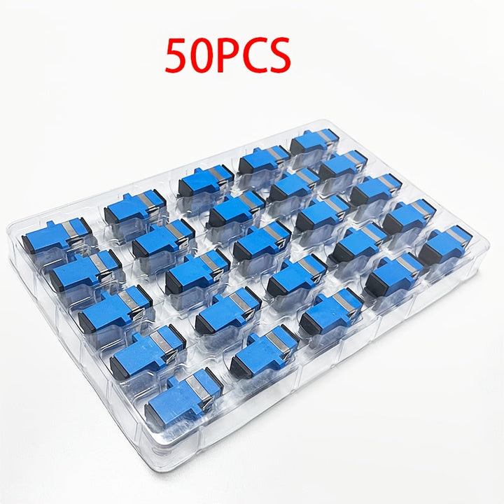 Adaptador de Acoplador de Fibra Óptica SC-SC de 1 pieza con Brida, Conector de Extensión Compatible con Cable de Parche de Modo Simple y Multimodo, Sin Carga, No Requiere Batería