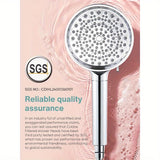 Cabezal de ducha portátil con filtro y 6 modos de aspersión - Alta presión, perlitas suavizadoras del agua para agua dura, eliminación del cloro - Reduce la sequedad y picazón de la piel, acabado cromado, inserto de pared/montaje, material ABS, cabezal d