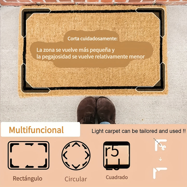 Pegatinas para Alfombras de Alta Calidad Antideslizantes y Anti-taladro Adecuadas para Salón, Comedor y Baño, Evitan que las Alfombras se Muevan y se Enrollen los Bordes