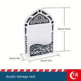 1pc Estantería Colgante de Acrílico Transparente, Estantería de Pared para Libros del Corán, Almacenamiento de Coleccionables, Revistas, Diarios, Estante de Pared, Adecuado para Decoración del Hogar y Almacenamiento de Libros Durante el Ramadán y el Eid