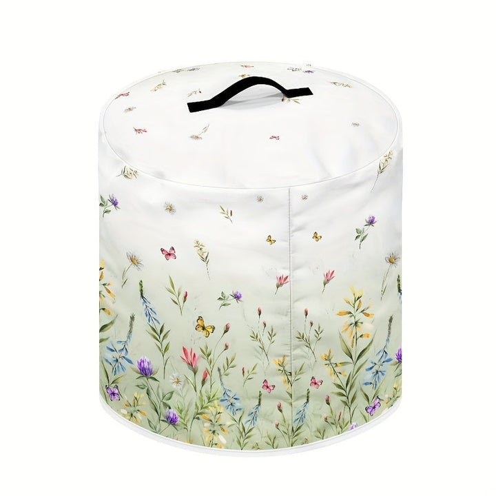 Cubierta de Polvo para Olla a Presión y Freidora de Aire de 8 Cuartos con Diseño Floral Chic - Poliéster Duradero con Bolsillo, Accesorio de Cocina Elegante, Cubierta, Accesorios