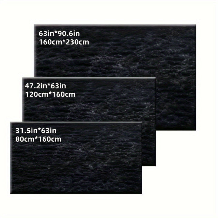 Alfombra de Área Lujosa en Peluche - Suave, Esponjoso, Lavable a Máquina, Antideslizante, Ideal para la Decoración del Salón o Dormitorio, Espuma de Rebote de 0.8mm, Material de Poliéster, Forma Rectangular