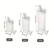 Dispensador de Detergente para Ropa Hermético Clásico con Almacenamiento Transparente para Polvo - Plástico Duradero, Múltiples Tamaños (1.1L/1.8L/2.3L), Contenedores de Almacenamiento para la Organización del Hogar