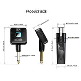 Transmisor de micrófono inalámbrico 2.4Ghz, sistema inalámbrico de micrófono XLR, adaptador de micrófono inalámbrico recargable para mezclador de sonido, micrófono dinámico (uno a uno, uno a dos)