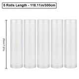 5 rollos de sellado al vacío Agashe, 3m cada uno, texturizados para un máximo de frescura, sin BPA, longitudes fáciles, perfectos para carne, verduras, frutas - Ideales para preparación de comidas y almacenamiento a largo plazo