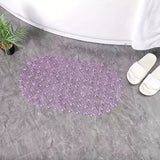 1pc, Alfombra de baño ovalada de PVC antideslizante, pelo bajo, solo lavado a mano, alfombra de baño navideña, hecha a máquina, respaldo de plástico, 547,14 g/m², 0,4 cm de grosor