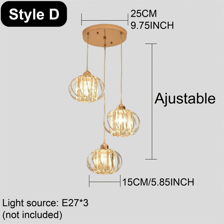 Lámpara de forma de calabaza dorada E27 - 3 cabezas, candelabro tradicional de metal con pantalla de vidrio, montaje semienterrado para entrada, baño, balcón, escalera y comedor - No incluye bombilla, iluminación festiva, iluminación elegante, construcci
