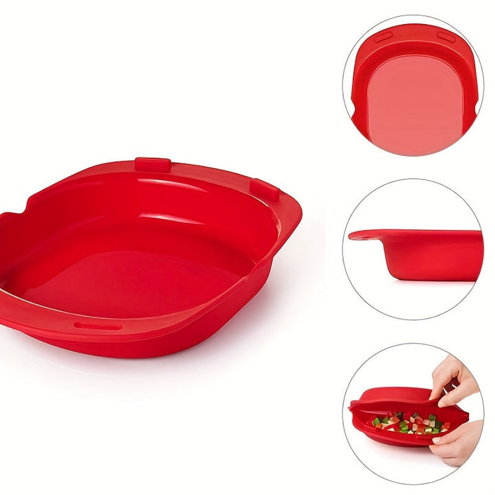 1pc Molde para Tortillas y Omelette de Silicona Apto para Microondas - Antiadherente, Mango Ergonómico, Calentamiento Unilateral, Fácil Limpieza, Diseño Sencillo, Superficie No Pegajosa para Desayunos Rápidos, Panqueques y Tortillas